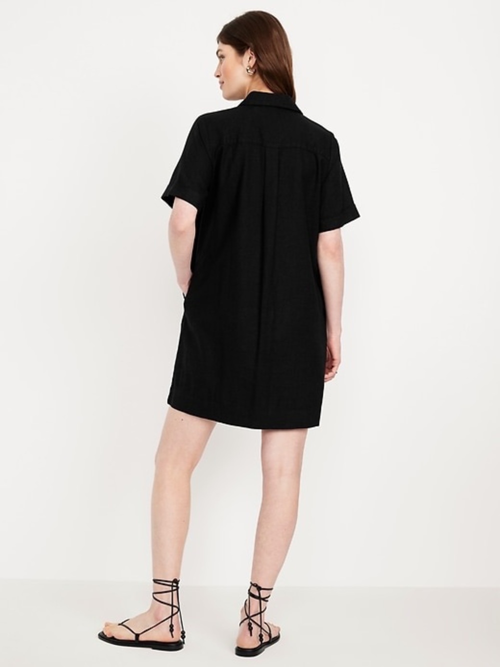 NWT Old Navy Linen-Blend Shirt Dress | Size Large - Picture 3 of 8